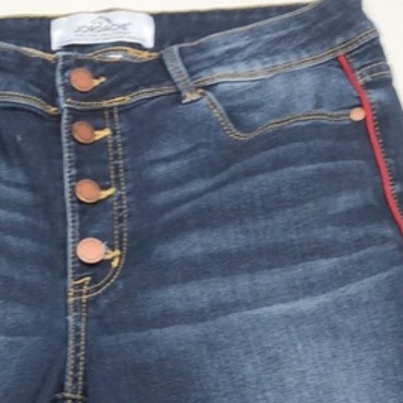 LIKE NEW JORDACHE BUTTONFLY SLIM STRAIGHT JEANS 8/29x27 ⭐ - Picture 10 of 11